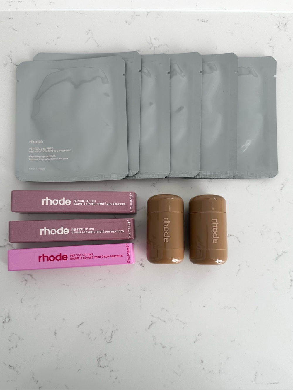 Rhode NEW Eye Patches, Pocket Blush, & Lip Tint Gift Set